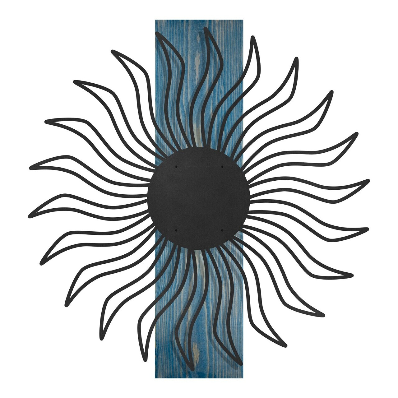 Decoratiune de perete, Solis, Cadru: Lemn (Grosime: 2 cm), Albastru/Negru — imaginea 7