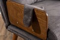 Canapea extensibilă cu 1 loc, Futon, 859FTN2332, Metal , Gri