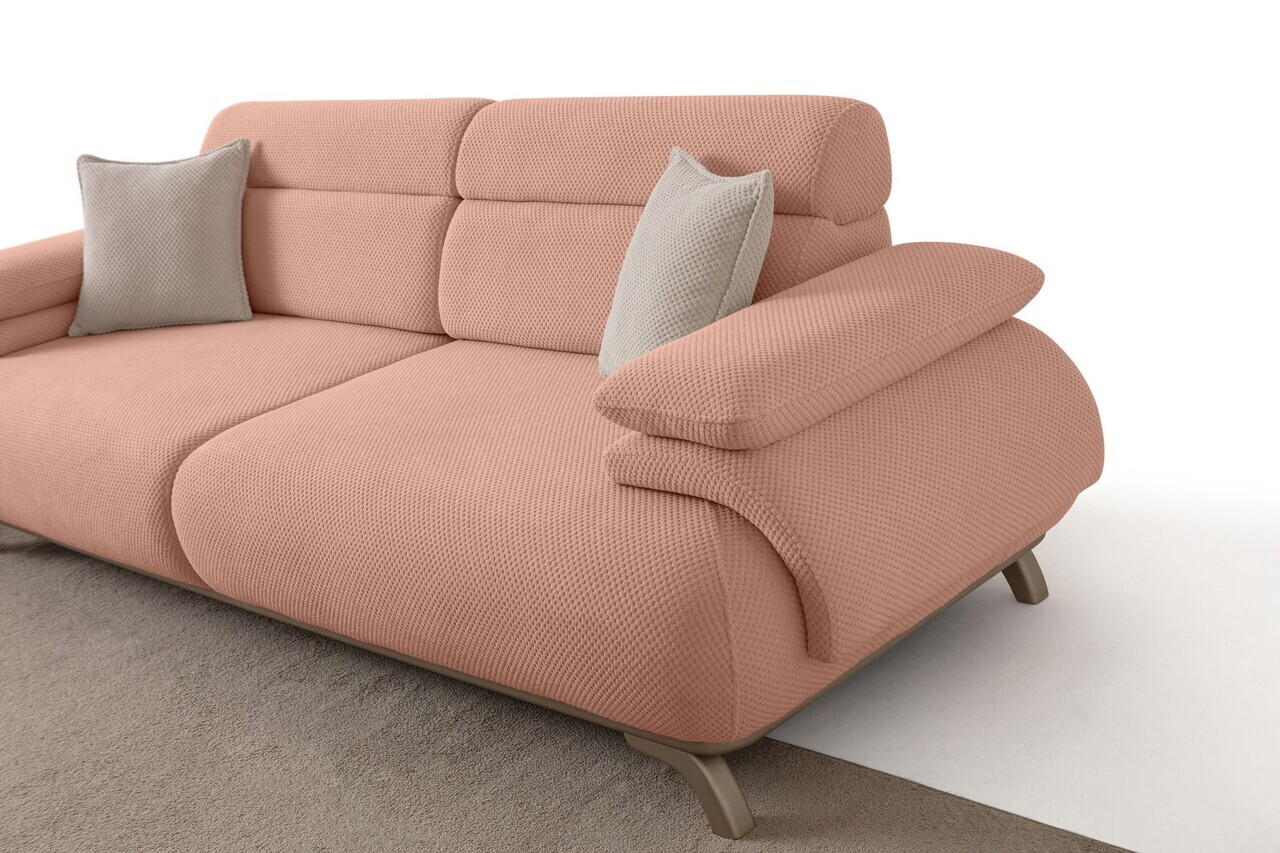 Canapea 3 locuri, Atelier del Sofa, 752EST1142, Lemn de carpen/PAL melaminat, Roz pudra - view 8