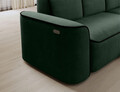 Coltar dreapta 4 locuri ELTAP, Ume, 287x190x88 cm, lemn/poliester, verde inchis/negru