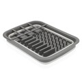 Scurgator de vase pliabil Moss, Versa, 37.5 x 29.3 x 11.5 cm, polipropilena, gri/alb