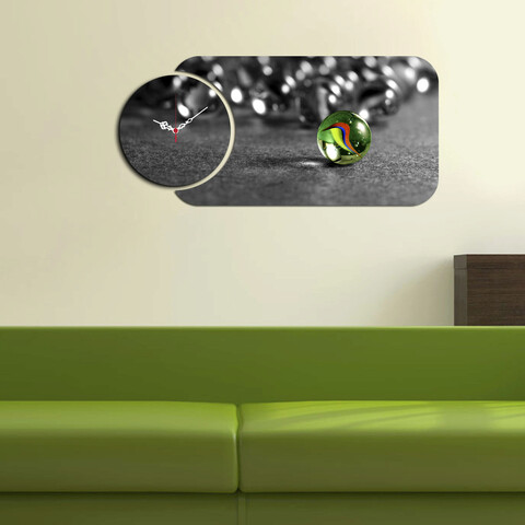 Set ceas si tablou decorativ, yms-74, mdf , dimensiune: 68 x 32 cm, multicolor