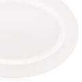 Platou oval, Impress, 26 x 36 cm, portelan, alb