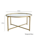 Masuta de cafea, Neostill, Gold Sun S404, 83x40x83 cm, Auriu