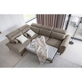 Coltar extensibil stanga 4 locuri ELTAP, LT-07SAV, Noble, 255x201x100 cm, lemn/poliester, bej inchis