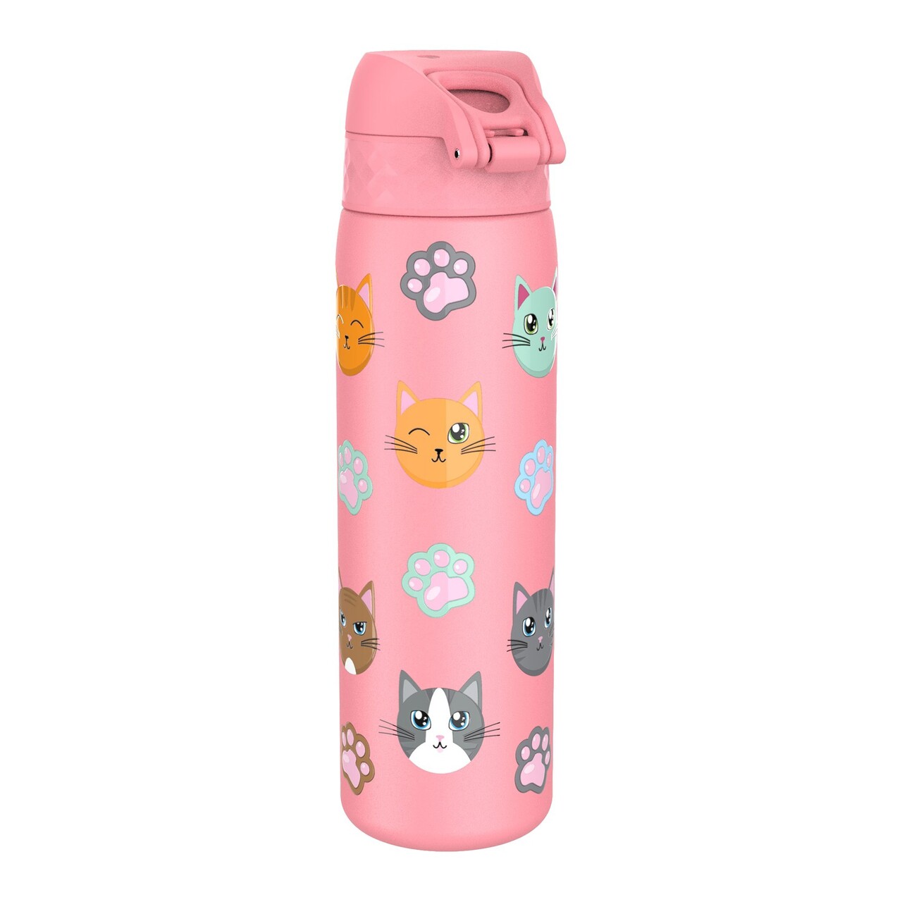Sticla apa pentru copii Slim, inox, 600ml, Cats - Ion8 - imagine 3