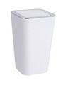 Cos de gunoi pentru baie, Wenko, Candy White, 18 x 18 x 28.5 cm, 6 L, plastic, alb