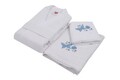 Set de baie Family, Cotton Box, Nakışlı Aile, Bumbac, Albastru/Alb