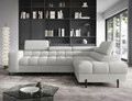 Coltar extensibil dreapta 5 locuri ELTAP, RT-03ROY, Ferucce, 276x200x93 cm, lemn/poliester, gri deschis