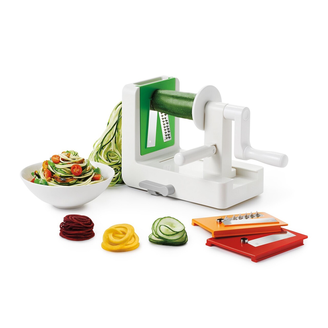 Dispozitiv de spiralat cu 3 lame interschimbabile, "Good Grips" - OXO - imagine 4