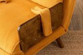 Canapea extensibilă cu 1 loc, Futon, 859FTN2342, Metal , Galben mustar