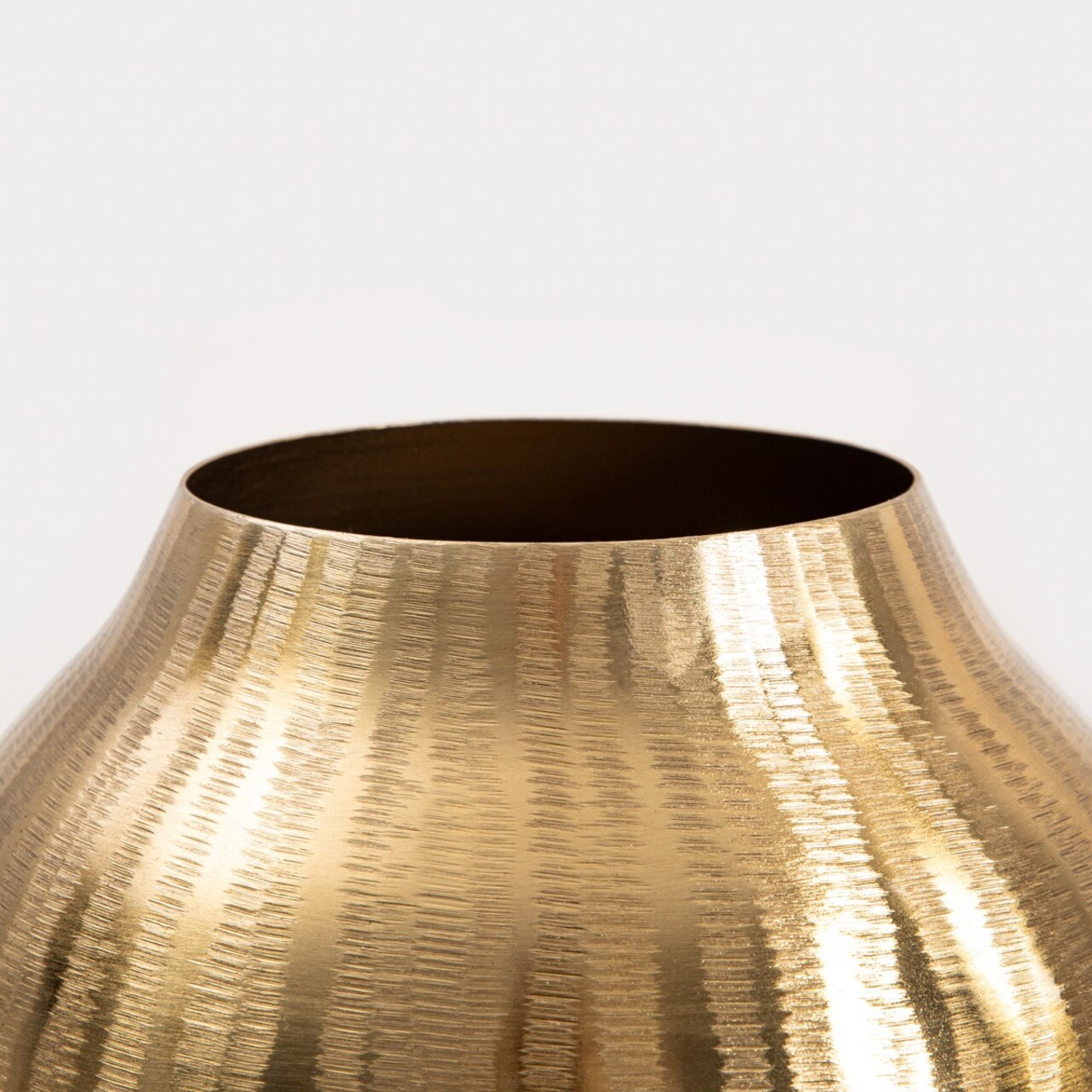 Vaza Girona, Homla, 20x15 cm, otel, auriu - 1 | YEO