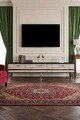 Comoda TV, Hanah Home, Ilay, 180x41x30 cm, Antracit / Travertin / Argint
