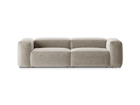 Canapea 3 locuri, Bergamo, Cosmopolitan Design, 264x108x70 cm, tesatura structurata, bej