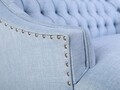 Canapea fixa Lamont, Zeon, 2 locuri, 140x74x80 cm, lemn, albastru