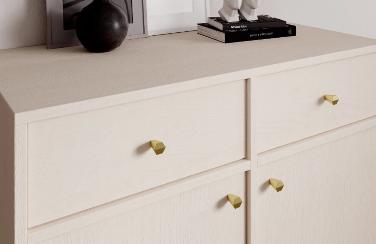 Comoda ADRK, Tili 2D 2S, 83.6x40.8x95 cm, PAL laminat, bej — imaginea 6