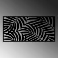 Decoratiune de perete, Decorative Panel 4, Metal, 100 x 48 cm, Negru