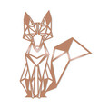 Decoratiune de perete, Fox, Metal, Dimensiune: 33 x 40 cm, Cupru