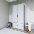 Dulap pentru haine, Miwood, 90 cm 1600-016, Alb