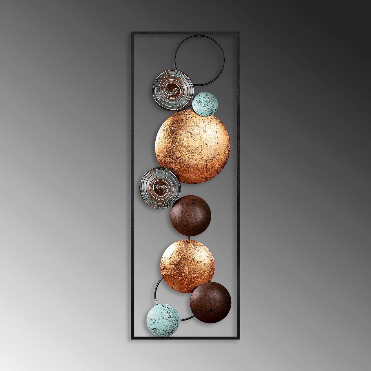 Decoratiune de perete, Textured, 90 x 32 x 4 cm, Multicolor - imagine 4