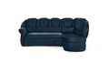 Coltar extensibil dreapta 3 locuri ELTAP, L-079, Lord, 243x180x112 cm, lemn/poliester, albastru inchis/negru