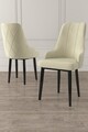 Set scaune 4 piese, Charlotte, Trex, Crem/Negru
