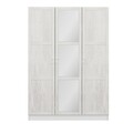 Dulap pentru haine, Minerva, Kale White, 135x210x52 cm, PAL, Alb