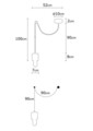 Lustra Xanthos N-862, Noor, 52 x 100 cm, 1 x E27, 100W
