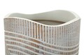 Vaza decorativa Wood Effect, Mauro Ferretti, 18x18x45 cm, polirasina, alb antic