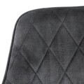 Scaun Satori, Homla, 62x58x79 cm, poliester/metal/MDF, gri inchis
