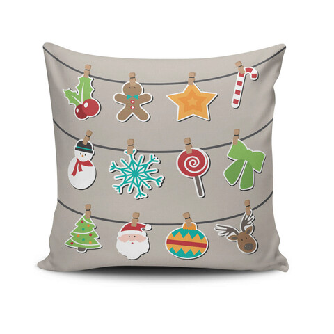 Perna, noelkrlnt-1, 43x43 cm, 50% bumbac / 50% poliester, multicolor