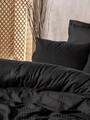 Lenjerie de pat pentru o persoana, Plaid - Black, Cotton Box, Bumbac Ranforce