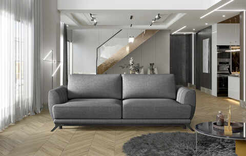 Canapea extensibila 3 locuri ELTAP, Meg21, Megis, 242x95x90 cm, lemn/poliester, gri