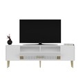 Comoda TV, Olivia, Dekolp4, Alb/Auriu