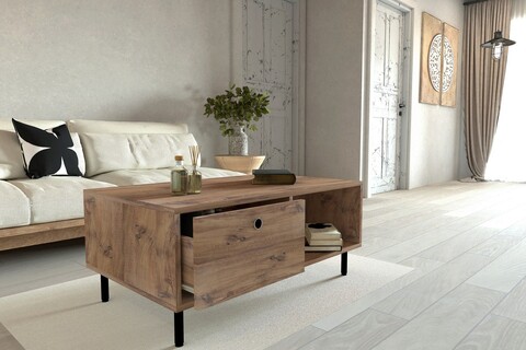 Masuta de cafea, Puqa Design, Nando, 100x43x60 cm, PAL, Maro mezoni.ro