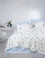 Set cuvertura pique dubla, Bellus - Blue, Cotton Box, Bumbac