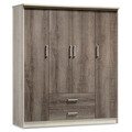 Dulap pentru haine Olympus, Pakoworld, cu 4 usi, 159x57x183 cm, PAL melaminat, castillo/toro