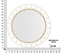 Oglinda de perete Hearts, Mauro Ferretti, Ø 80 cm, fier/MDF, auriu