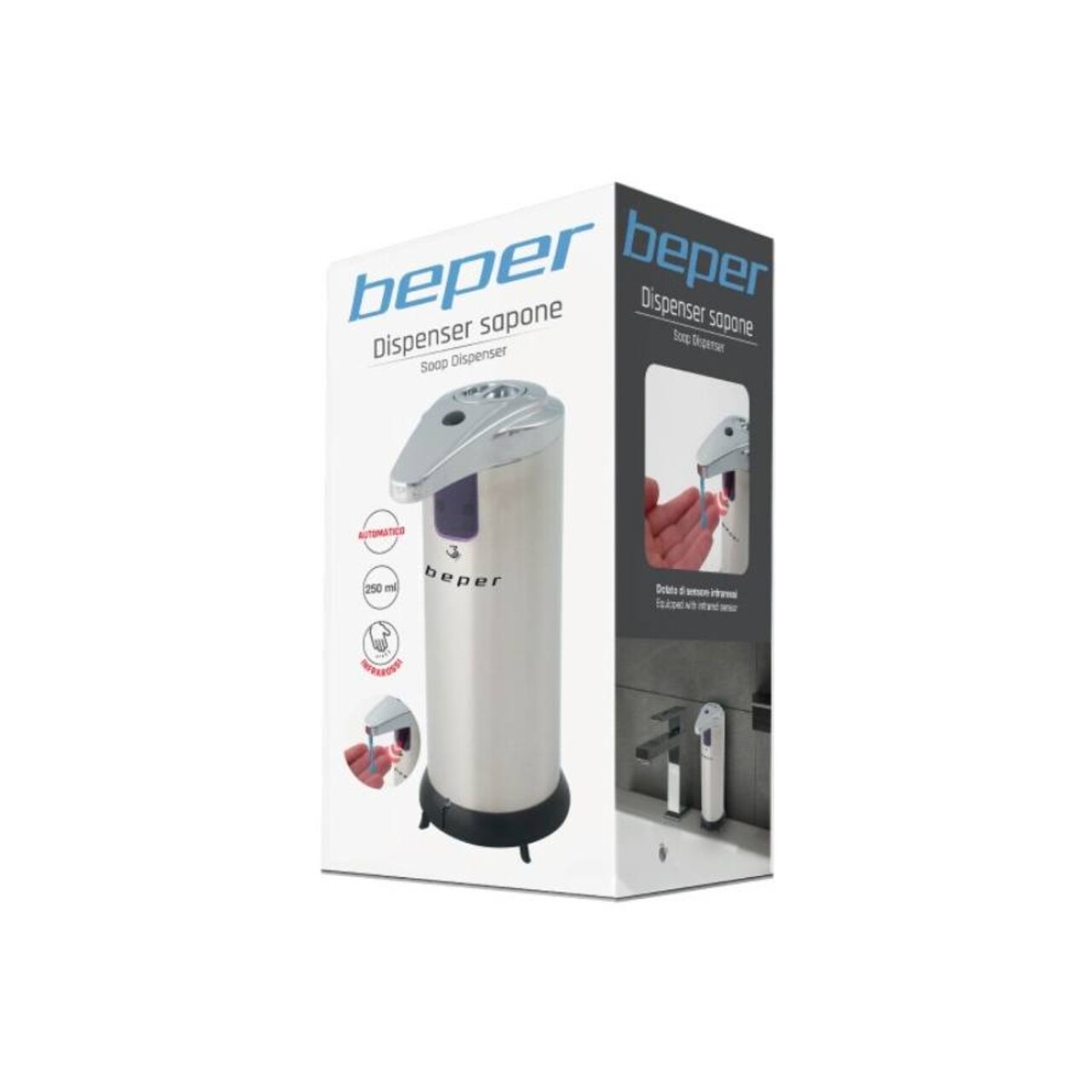 Dispenser automat de sapun lichid 40.931, Beper, cu senzor, 250 ml - 2 | YEO