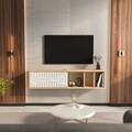 Comoda TV, Zena Home, Teo Floating, Stejar Safir / Alb