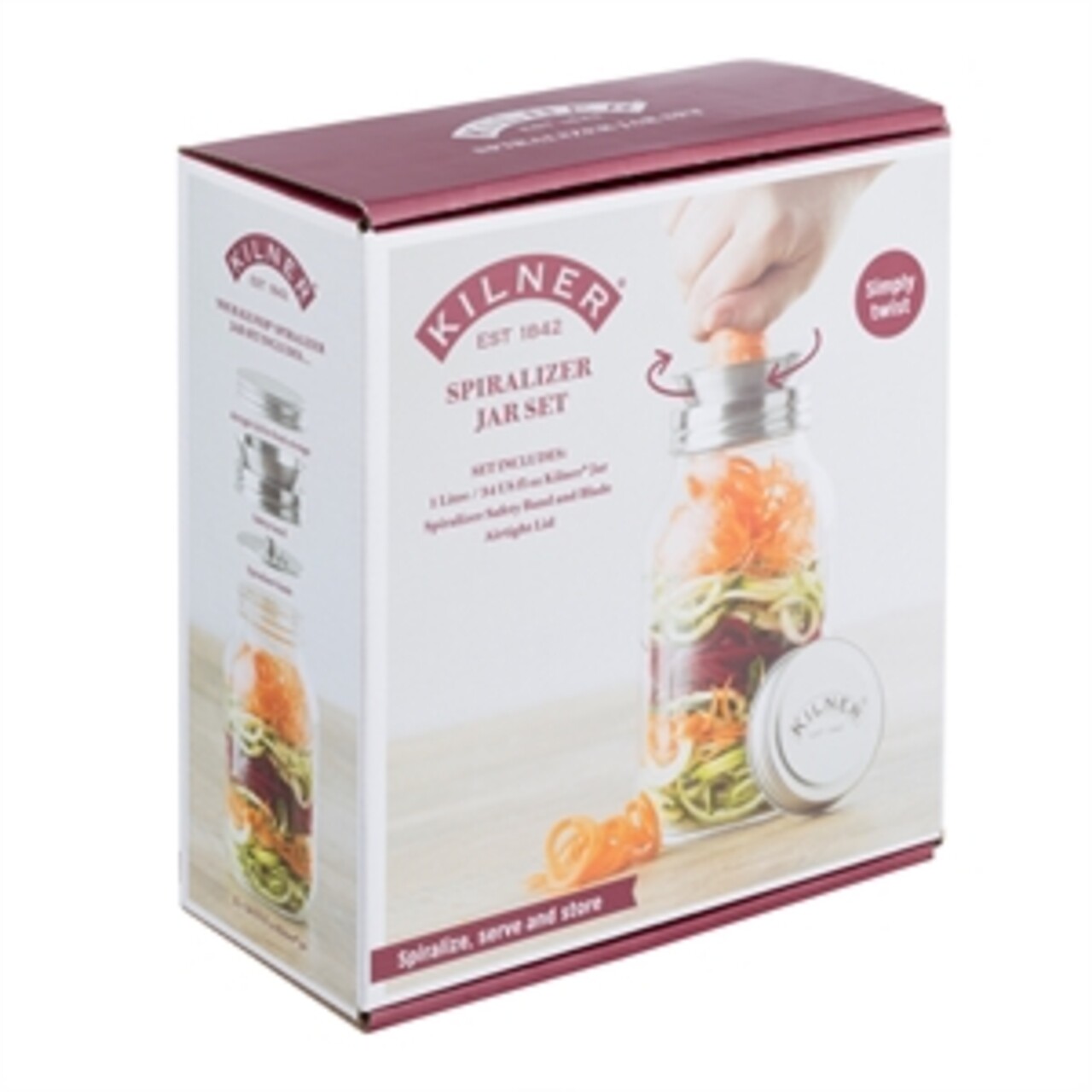 Recipient Cu Razatoare Pentru Legume, Kilner, Fred, 1 L, 10 X 24.5 Cm, Sticla, Transparent