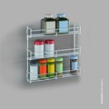 Etajera pentru condimente Domino, Metaltex, 3 rafturi, metal/invelis din plastic LDPE