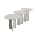 Set masuta de cafea, Rotexa, Leo (55 + 50 + 45), MDF , Alb