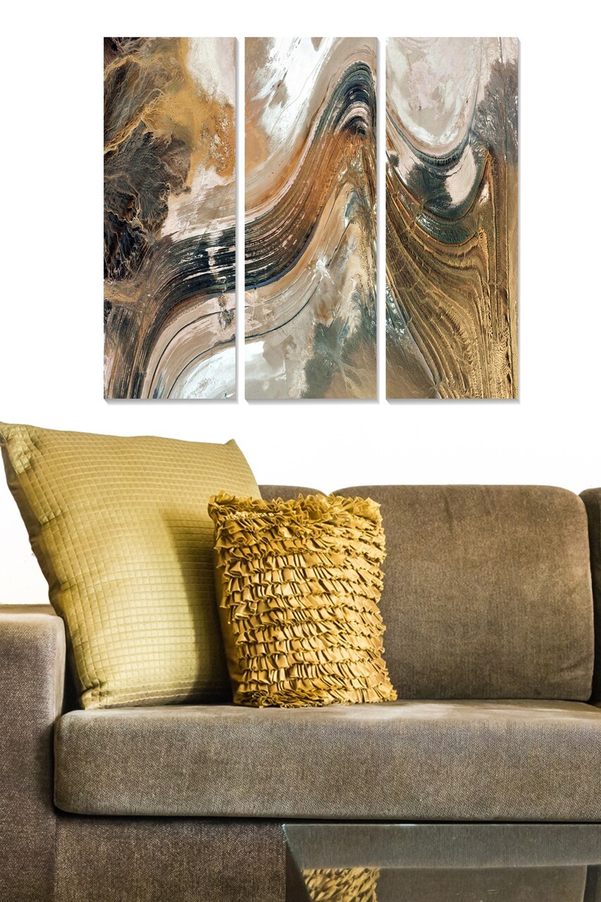 Set 3 tablouri decorative MDF1108257140 20 x 50 cm 3 piese Multicolor