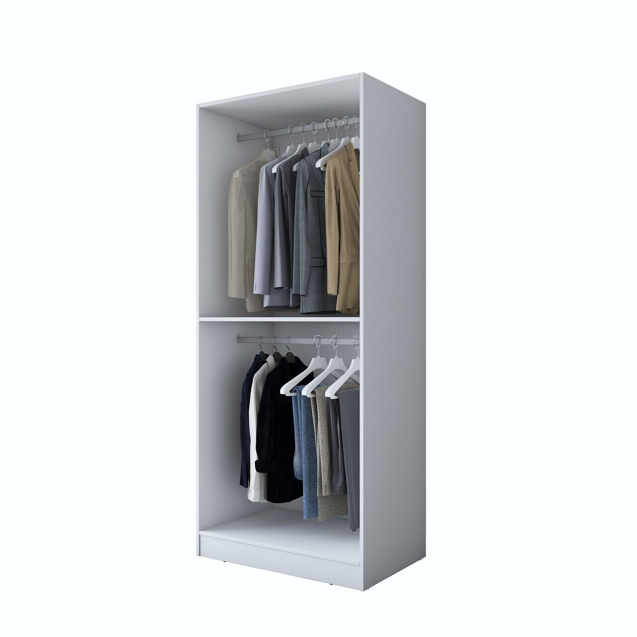Dulap pentru haine, Hanah Home, BA179, 90x210x57.5 cm, PAL melaminat, Alb - view 10