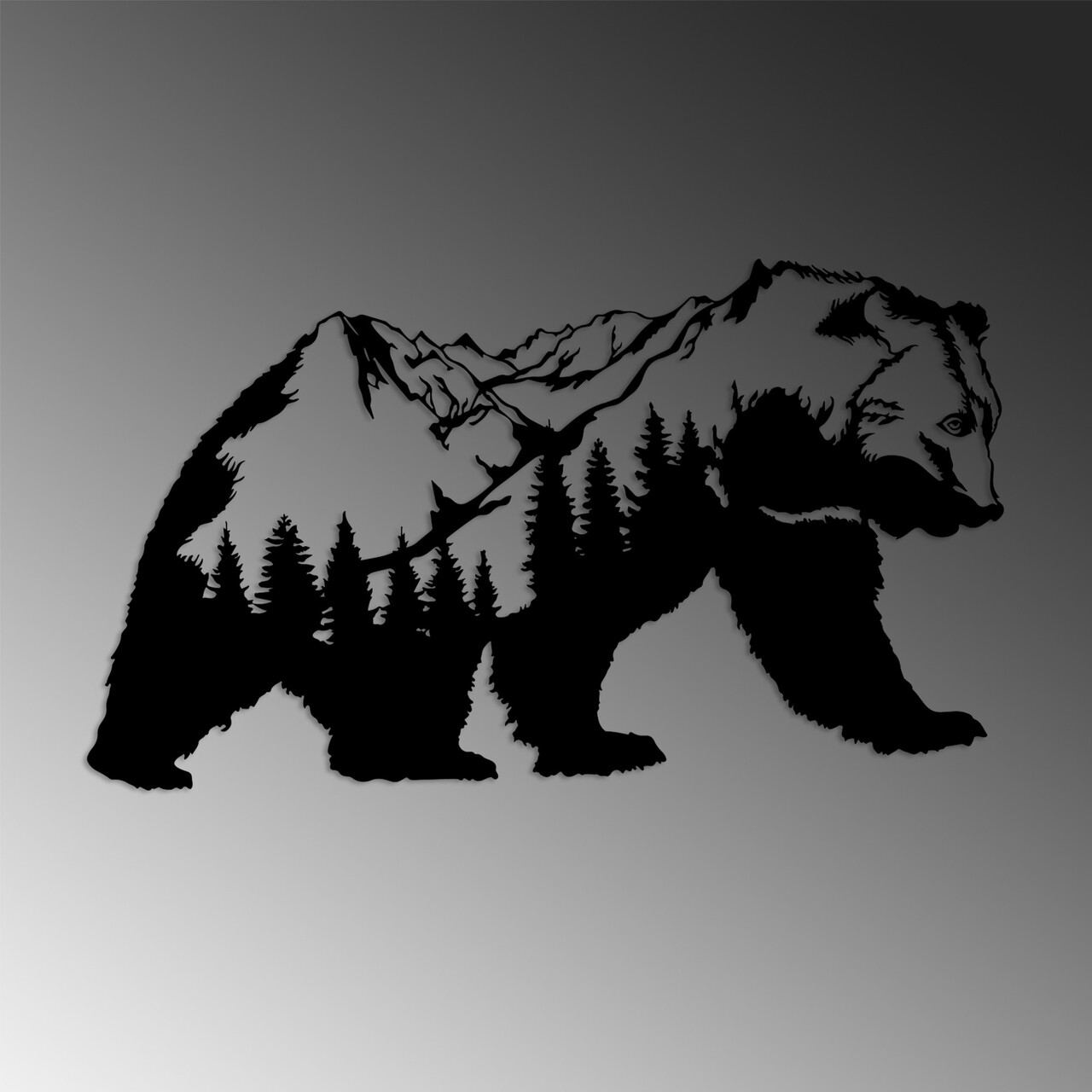 Decoratiune de perete, Orso-1, (Grosime: 1,5 mm), Negru - view 5