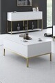 Masuta de cafea, Bexley, Lord, 90x40x60 cm, PAL, Alb/Auriu