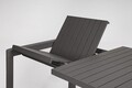 Masa extensibila pentru gradina/terasa Kiplin, Bizzotto, 180-240x100x77.5 cm, aluminiu, gri carbune