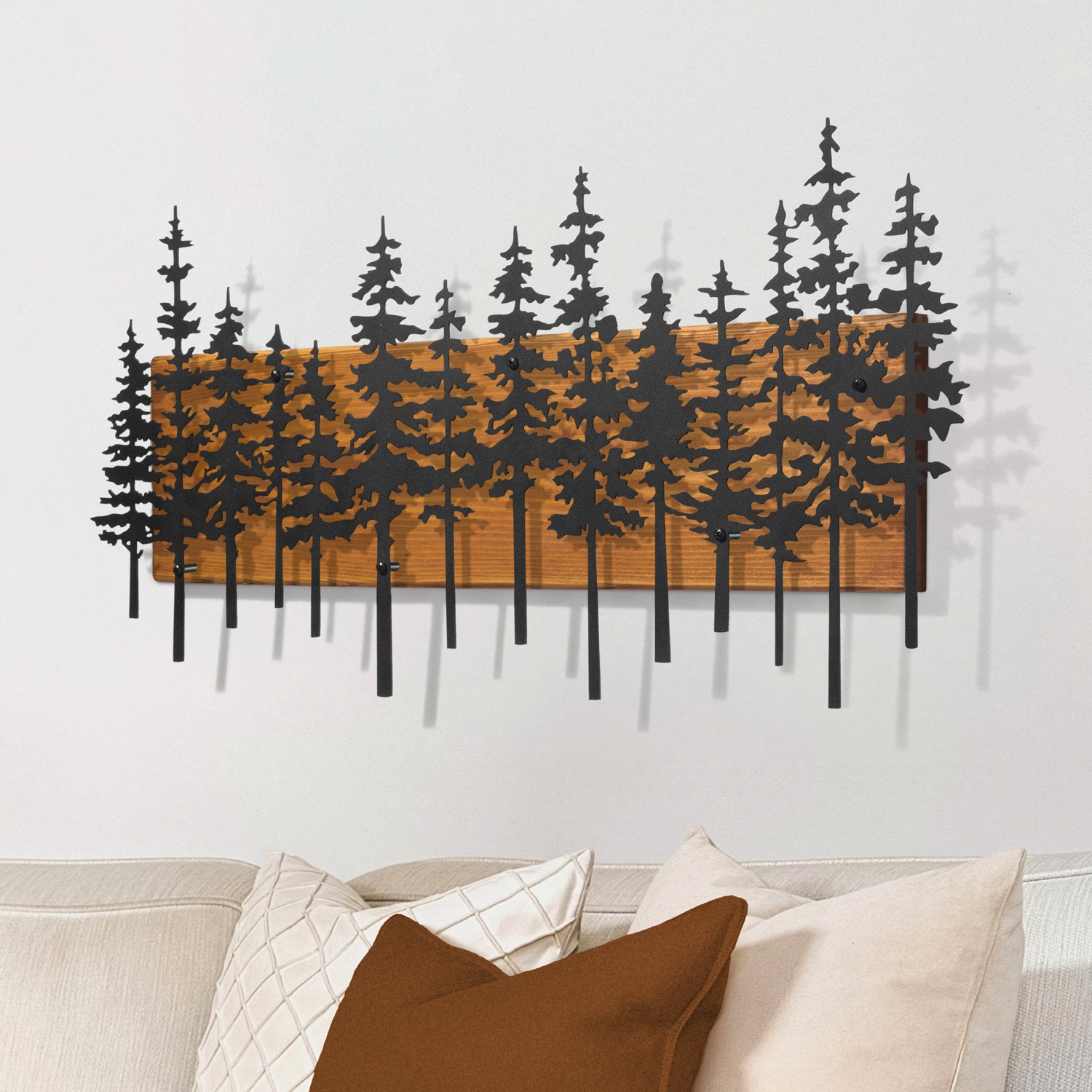 Decoratiune de perete, Nordic Pine, Cadru: Lemn (Grosime: 2 cm), Nuc negru