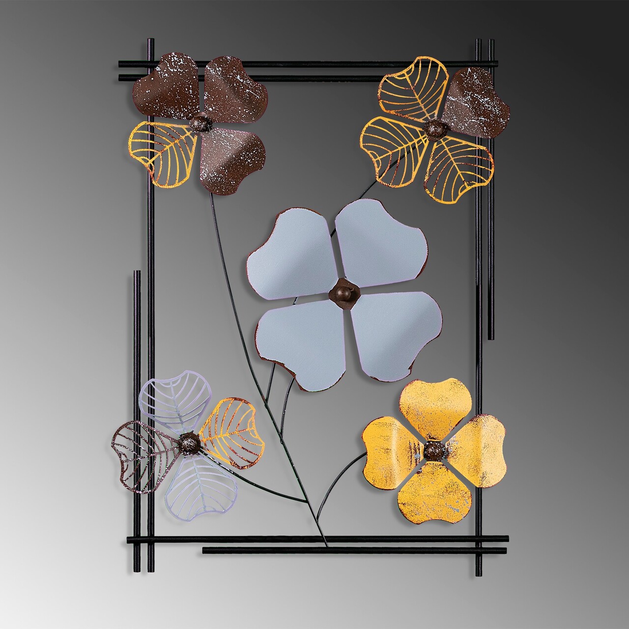 Decoratiune de perete, Zouping 3, Dimensiuni: 50 x 70 x 4 cm, Multicolor - view 4